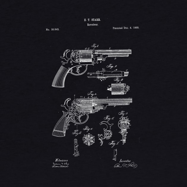 Starr DA Revolver Patent (white) by Big Term Designs